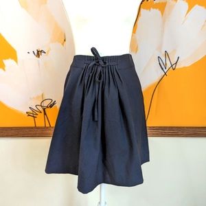 Gap Navy Blue Pleated Tie-Front Skirt Size 6